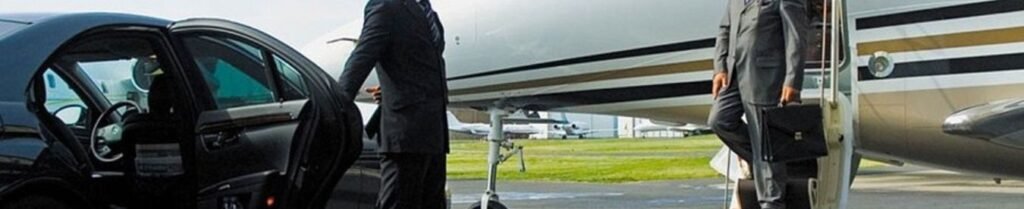 Can I Get a Limousine at the Airport Without a Reservation? - Businessman exiting private jet and entering luxury car
