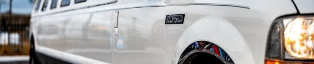How Do I Plan Wedding Transportation? - White limousine parked on a city street