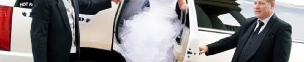 How Many Limos Do I Need for My Wedding? - Bride exits limo with attendant assistance