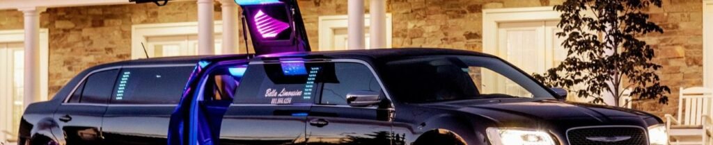 How Many People Can Fit in a Limousine? - Luxury stretch limousine parked with open doors.