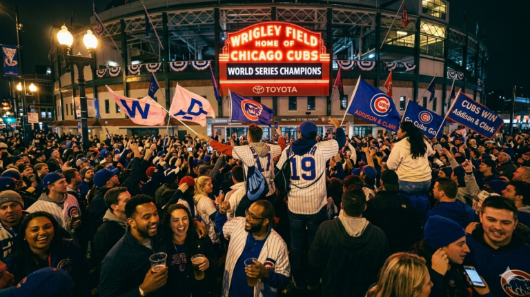 Limo Service - Wrigley Field celebration, Chicago Cubs World Series win.